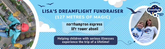 127 Metres Down – Lisa’s Express Lift Tower Challenge for Dreamflight